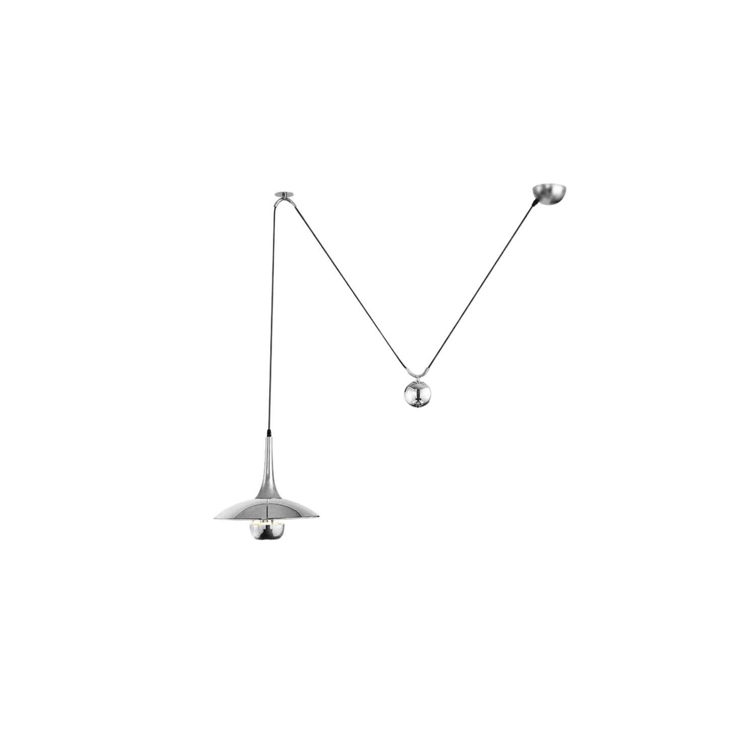 Copper & Chrome Pendant Lamp