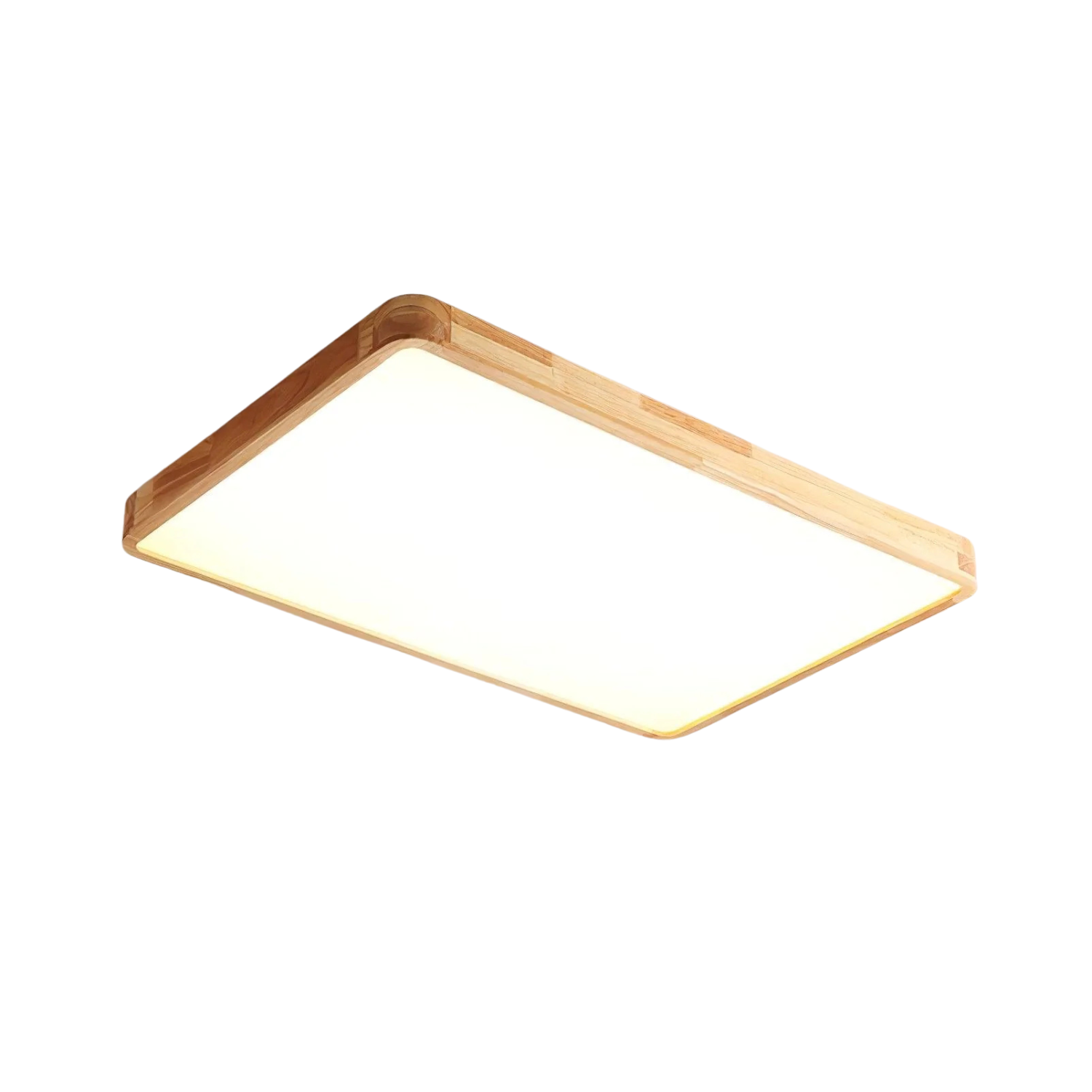 Rectangular Wood Ceiling Lamp