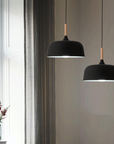 Wood Accent Cloud Pendant Lamp