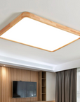 Rectangular Wood Ceiling Lamp