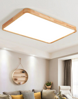 Rectangular Wood Ceiling Lamp