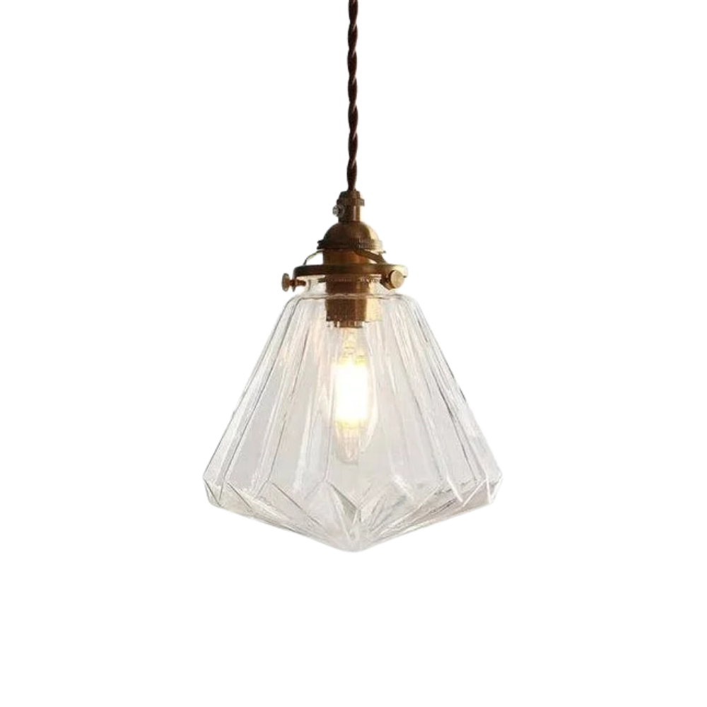 Faceted Glass Pendant Lamp