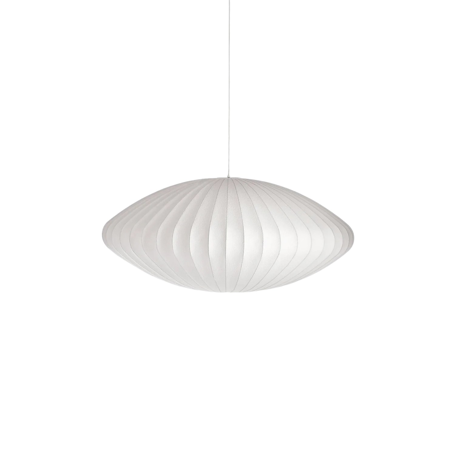 White Draped Pendant Lamp