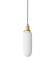 Vertically Ribbed Glass Pendant Lamp