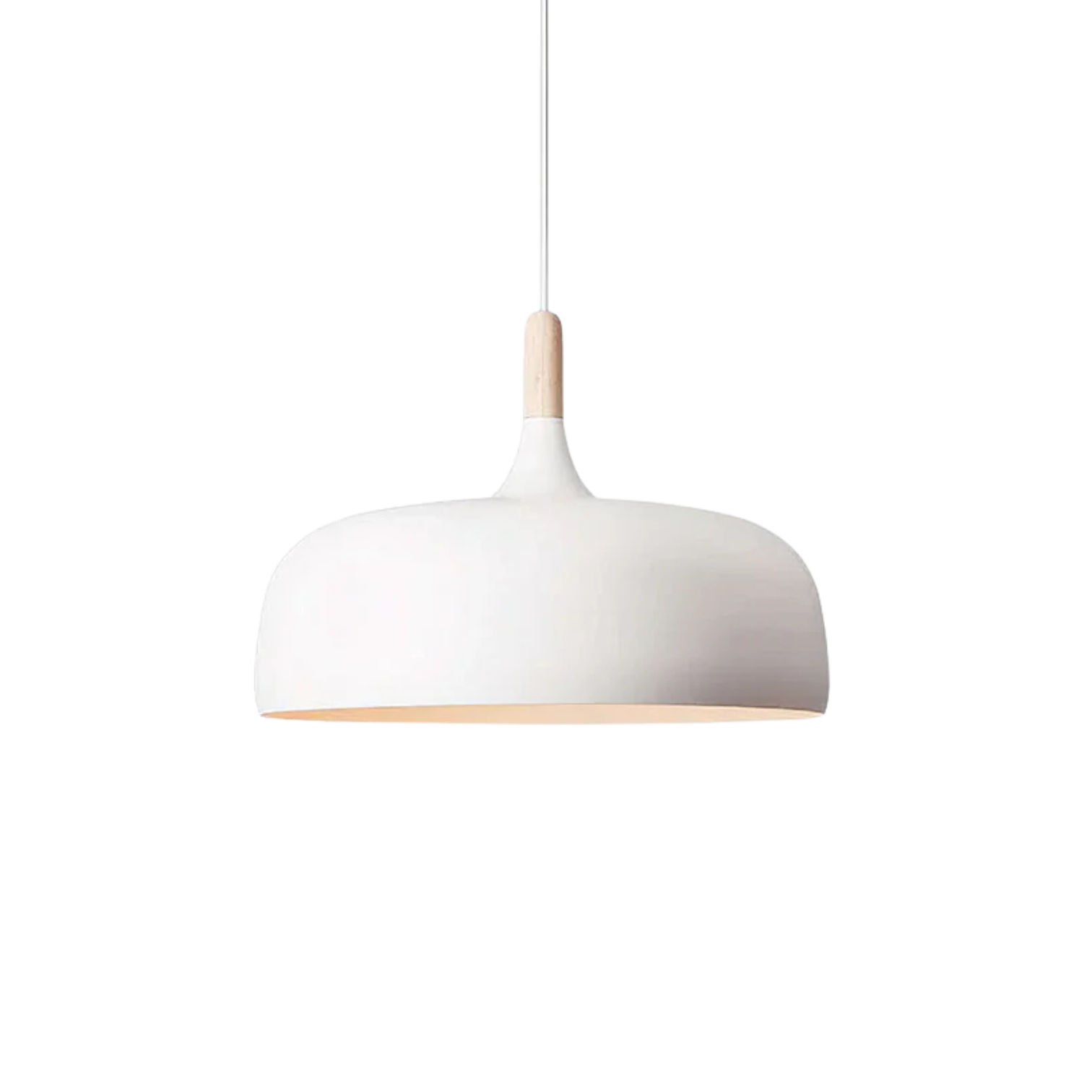 Wood Accent Cloud Pendant Lamp