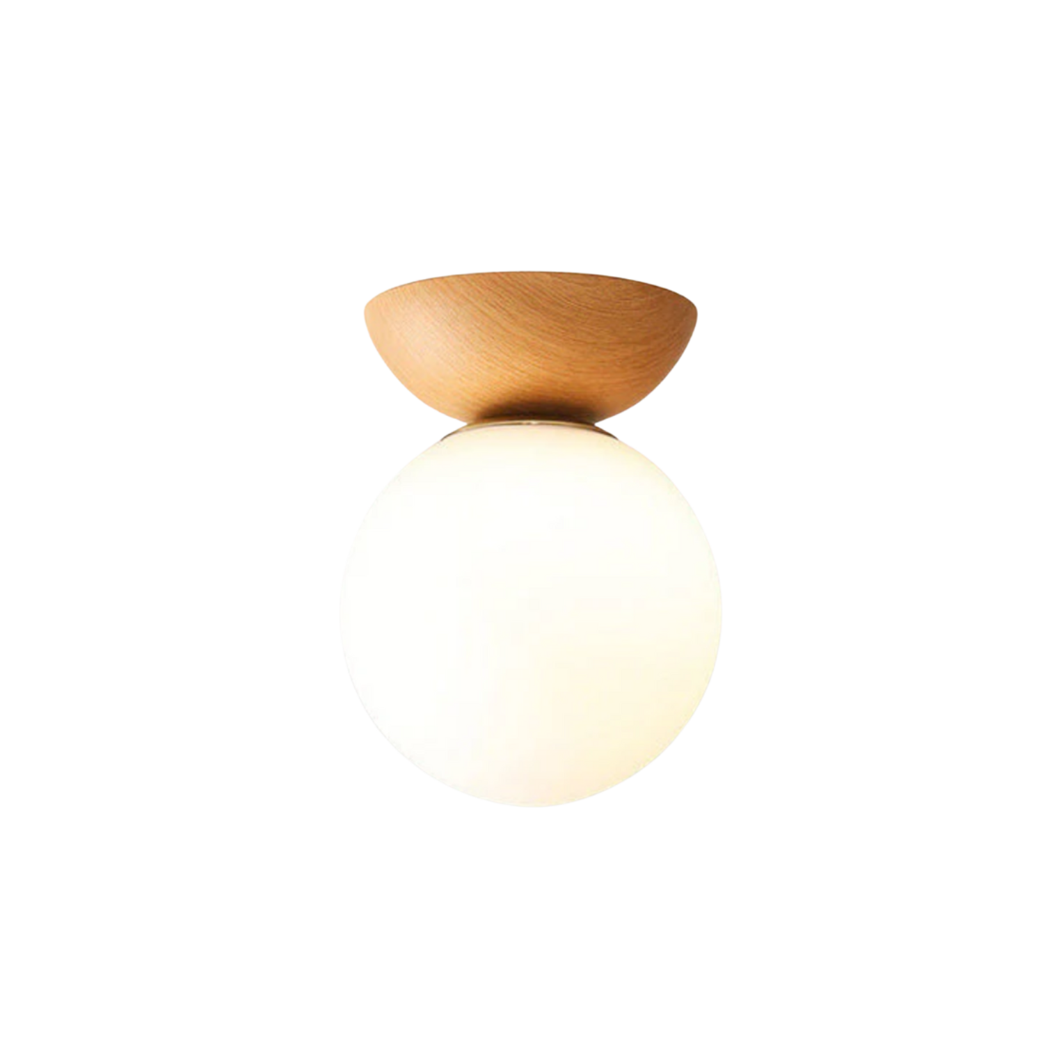 Wood & Glass Japandi Pendant Lamp