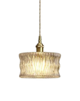 Wave-Textured Glass Pendant Lamp