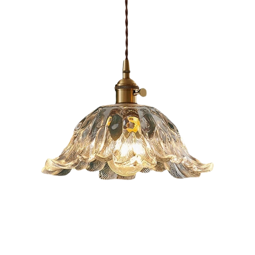 Floral Glass Pendant Lamp