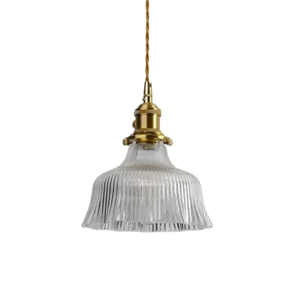 Ribbed Glass Pendant Lamp