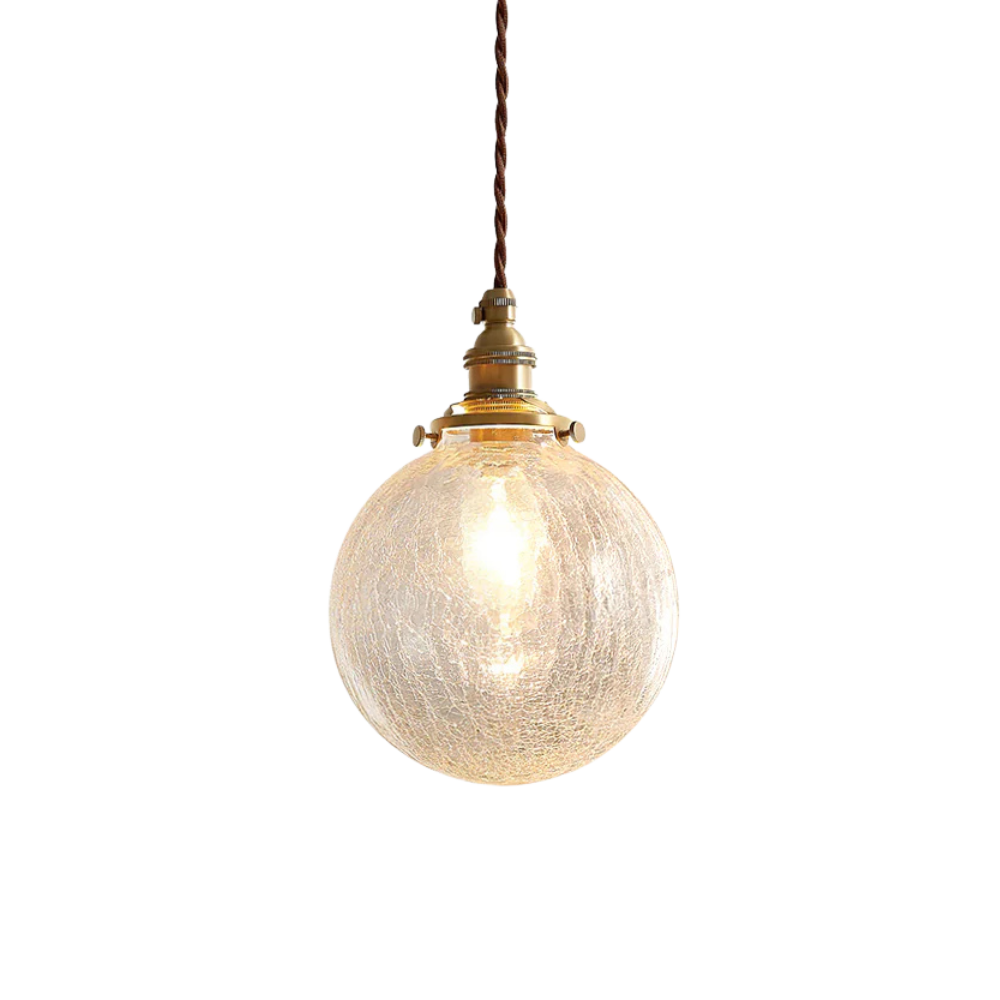 Crackled Glass Pendant Lamp