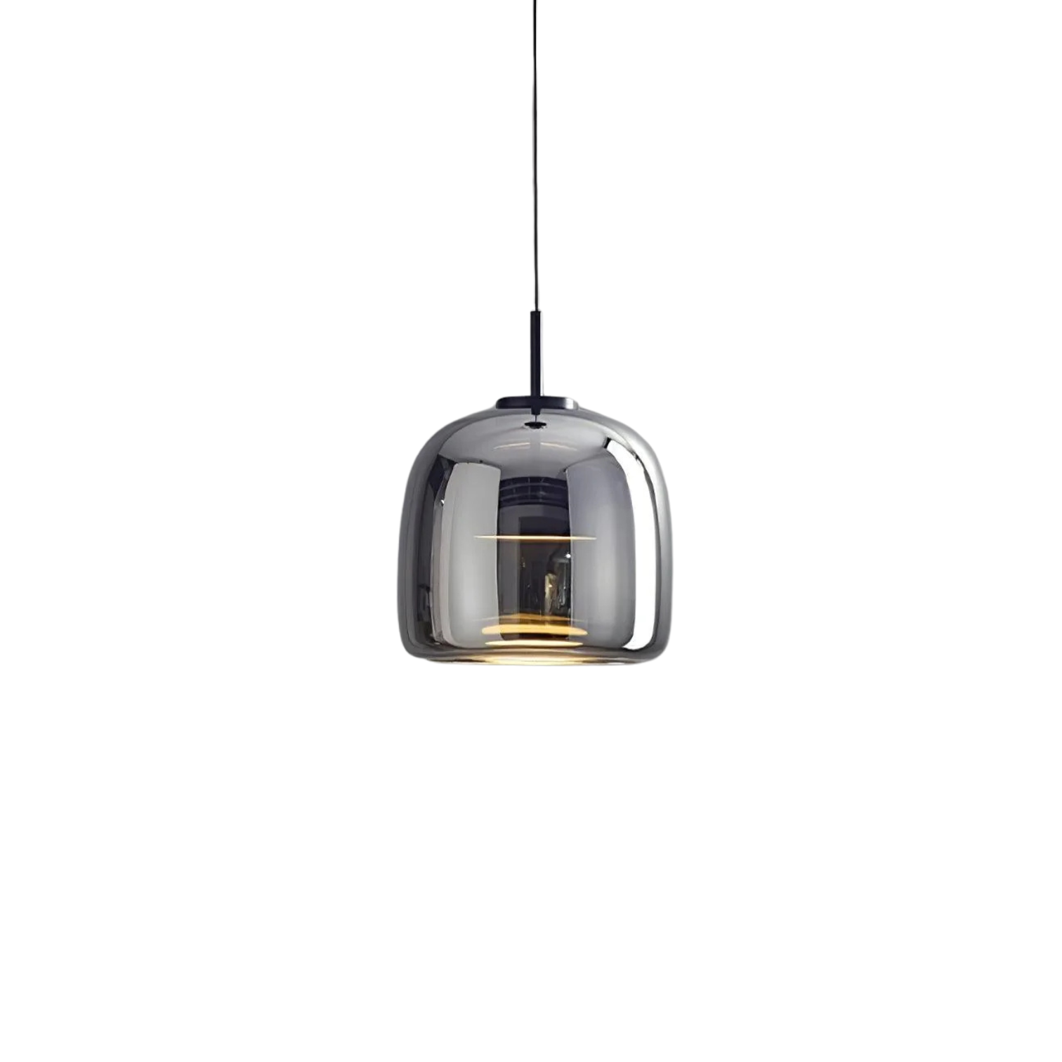 Curved Mirror-Finish Pendant Lamp