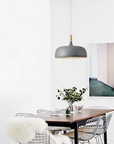 Wood Accent Cloud Pendant Lamp