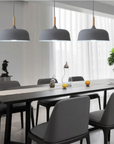 Wood Accent Cloud Pendant Lamp