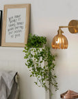 Pleated Glass Wall Lamp