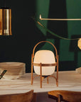 Portable Wooden Table Lamp