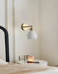 Pleated Glass Wall Lamp