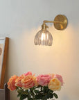 Pleated Glass Wall Lamp
