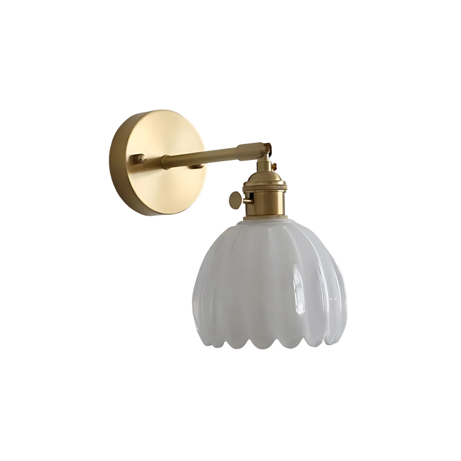 Pleated Glass Wall Lamp