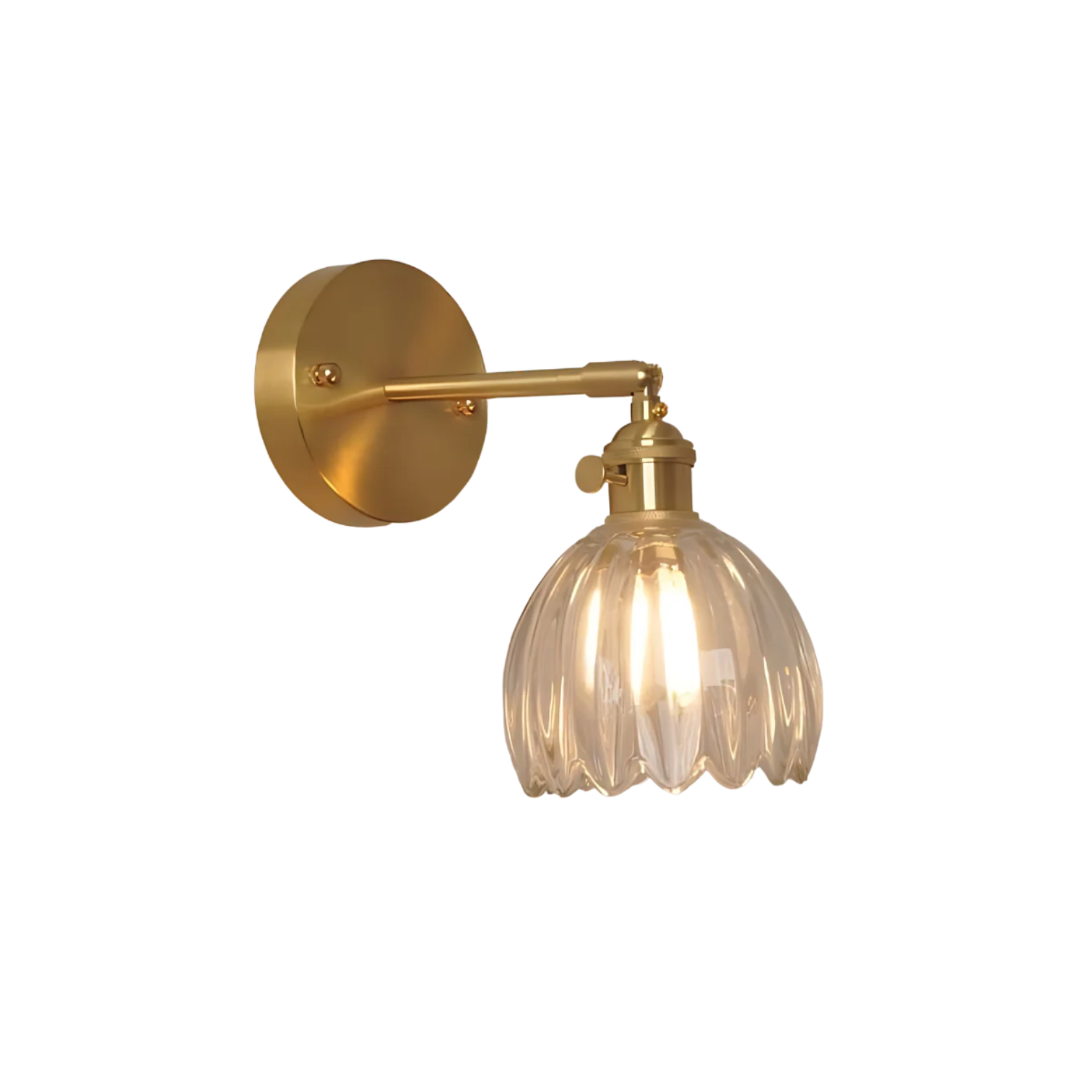 Pleated Glass Wall Lamp