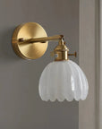 Pleated Glass Wall Lamp