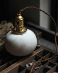 Vintage Opaline Pendant Lamp