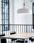 Wood Accent Cloud Pendant Lamp