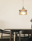 Wave-Textured Glass Pendant Lamp