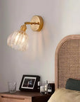 Pleated Glass Wall Lamp