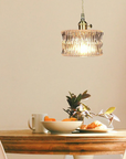 Wave-Textured Glass Pendant Lamp