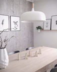 Wood Accent Cloud Pendant Lamp