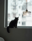 Wave-Textured Glass Pendant Lamp