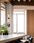 Beaded Glass Pendant Lamp