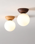 Wood & Glass Japandi Pendant Lamp