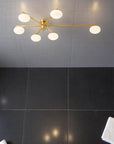 Floating Arm Globe Ceiling Lamp