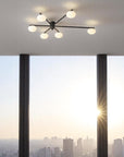 Floating Arm Globe Ceiling Lamp