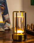 Aluminum & Crystal Wireless Table Lamp