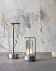 Aluminum & Crystal Wireless Table Lamp