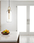 Sculptural Frosted Glass Pendant Lamp