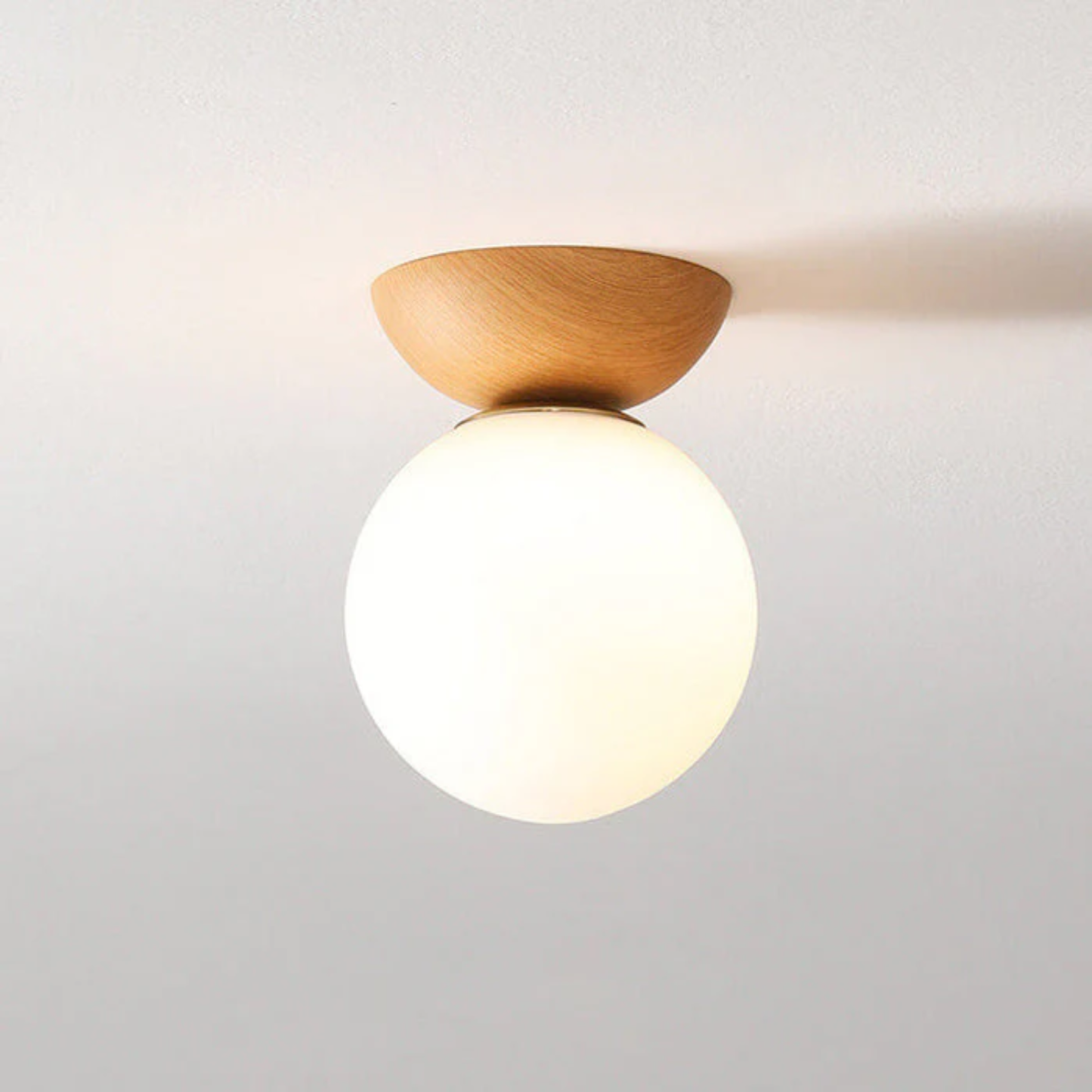 Wooden Japandi Ceiling Lamp