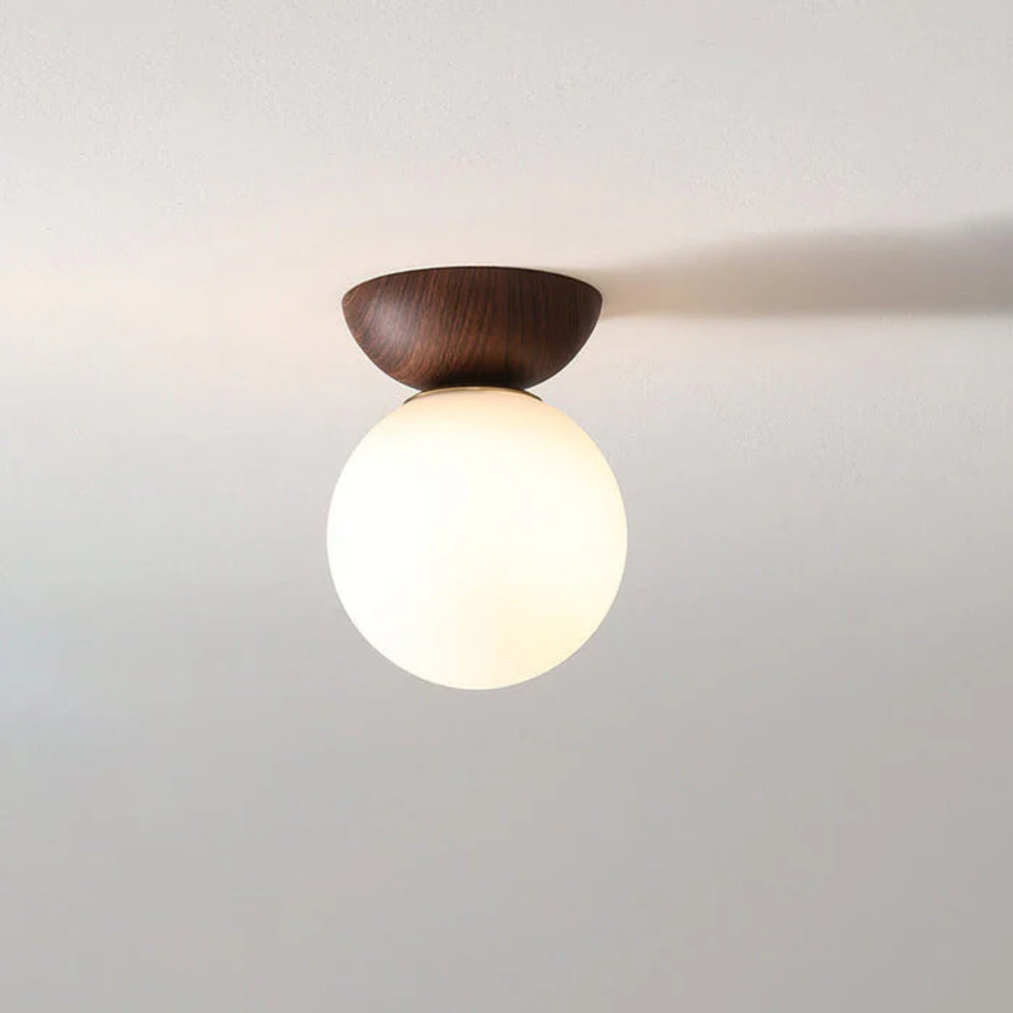 Wooden Japandi Ceiling Lamp